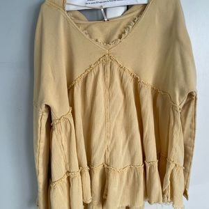 Free People Yellow Hoodie